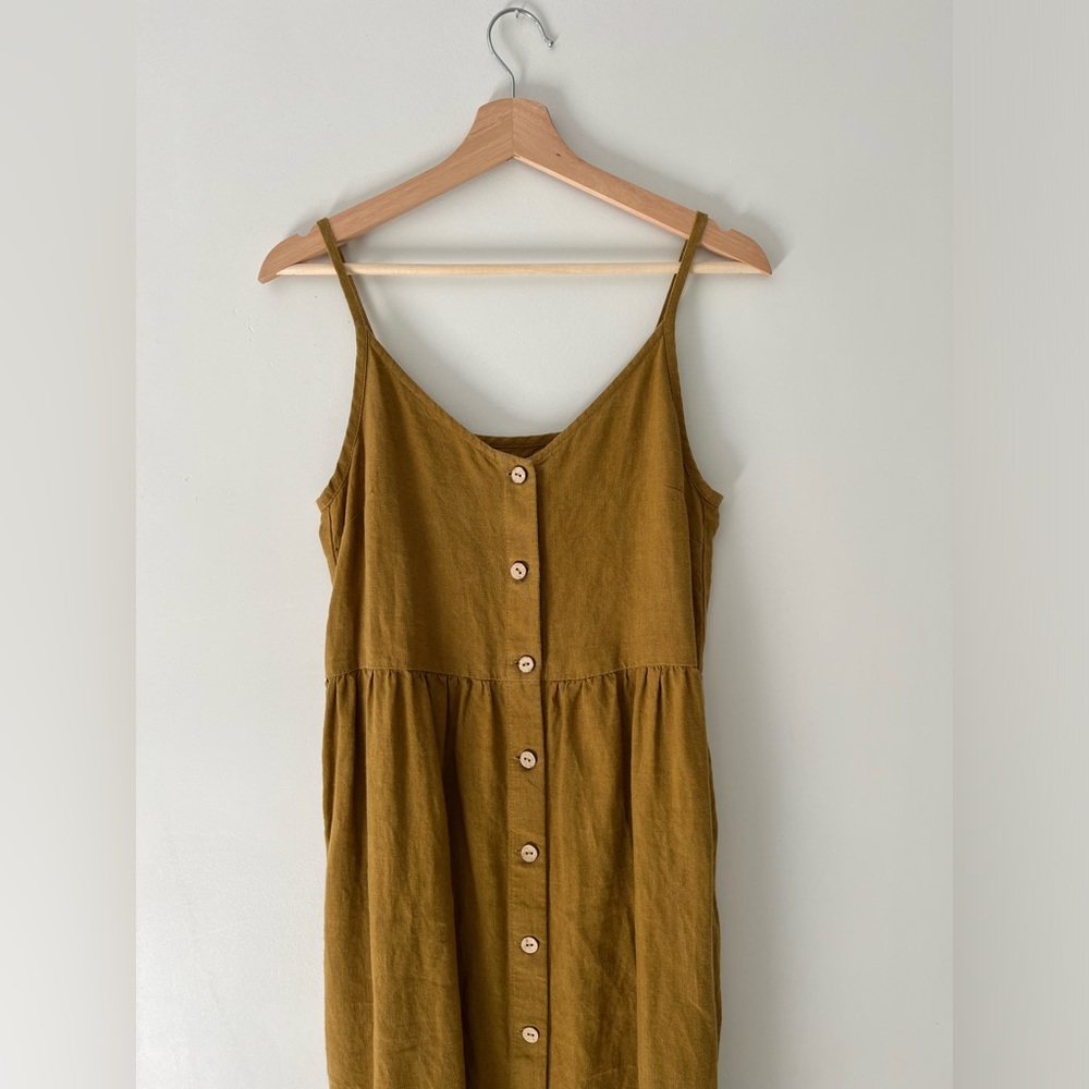 NotPerfectLinen Sarah dress - NWOT, bronze brown